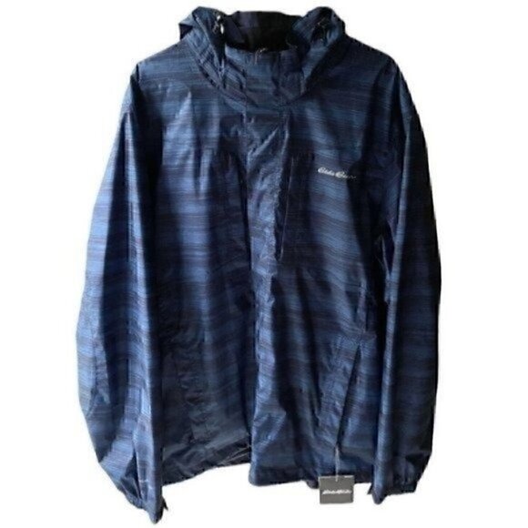 Eddie Bauer Barrier Ridge 2.0 Jacket Blue & Black Stripes Men’s TXL Waterproof - Picture 4 of 12